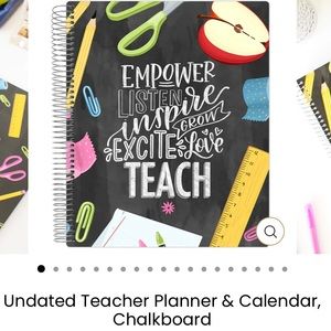 Bloom Teacher Planner/calendar- undated- chalkboard style